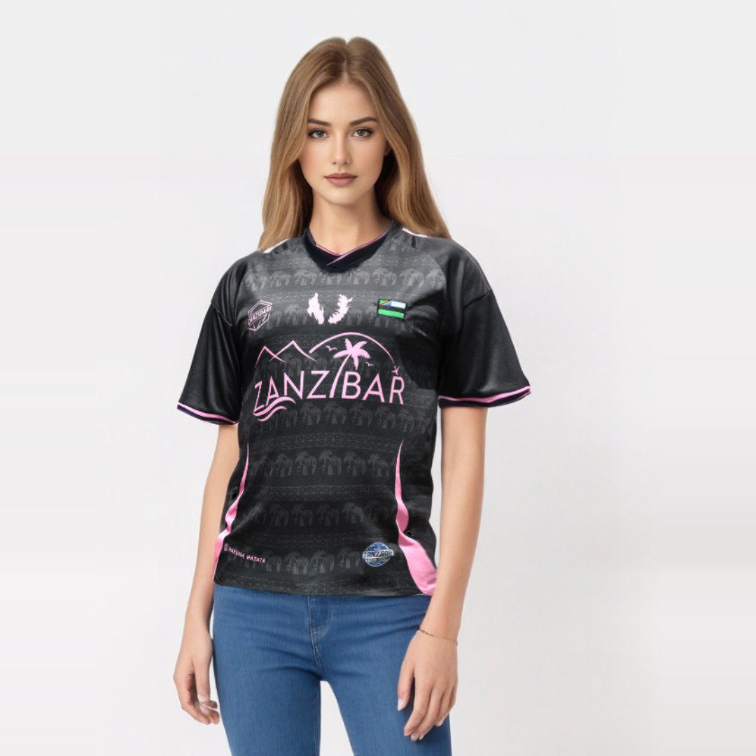 ZanziJersey Femme – Noir et Rose