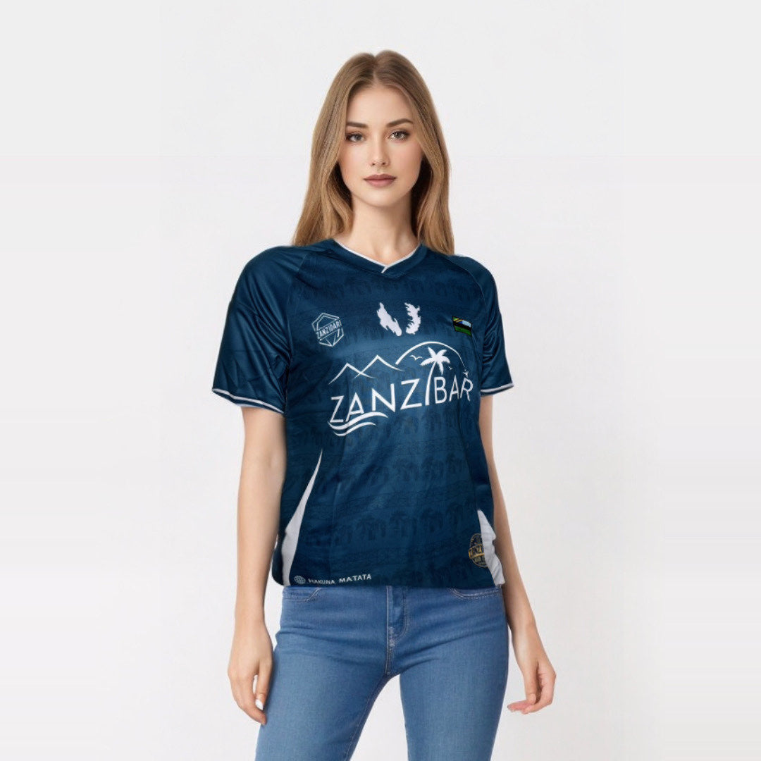 ZanziJersey Femme – Bleu Electrique