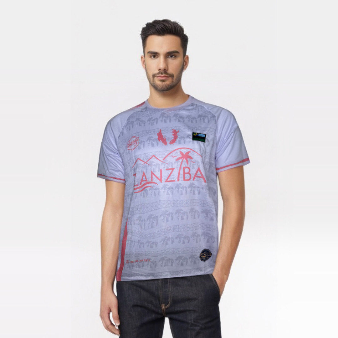 ZanziJersey Homme – Blanc et rose