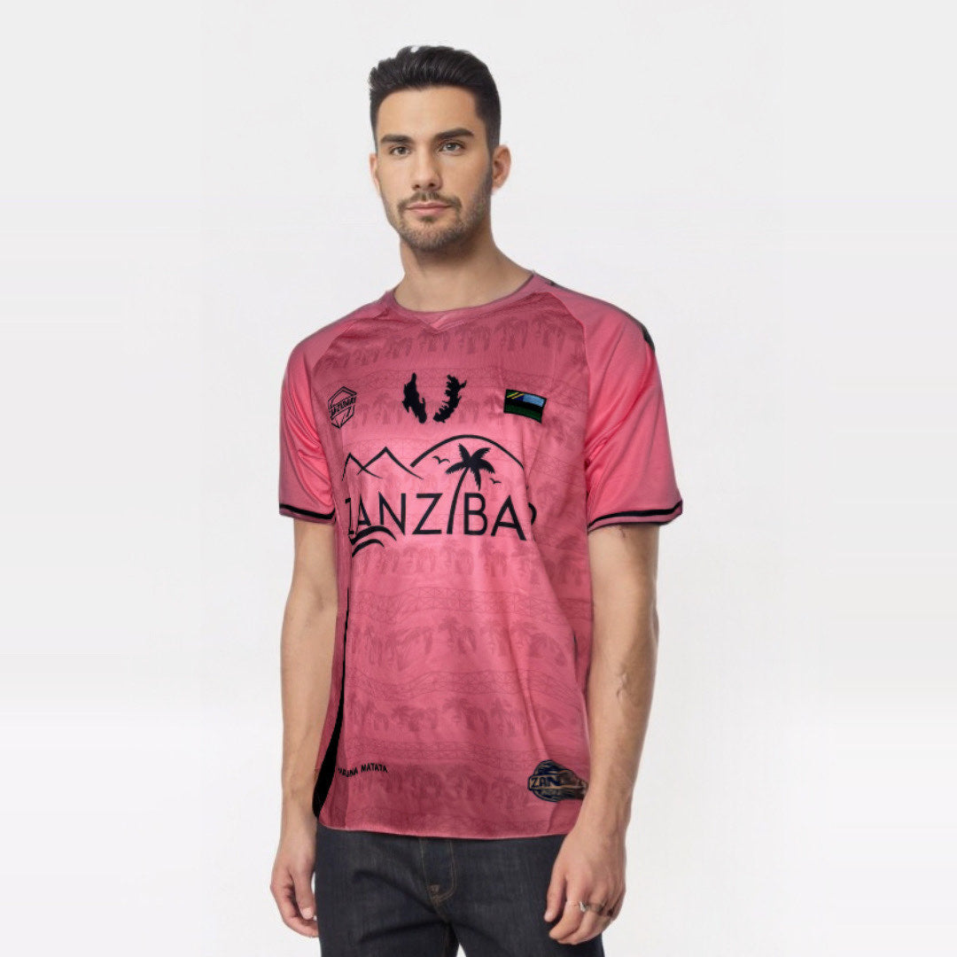 ZanziJersey Homme – Rose et noir